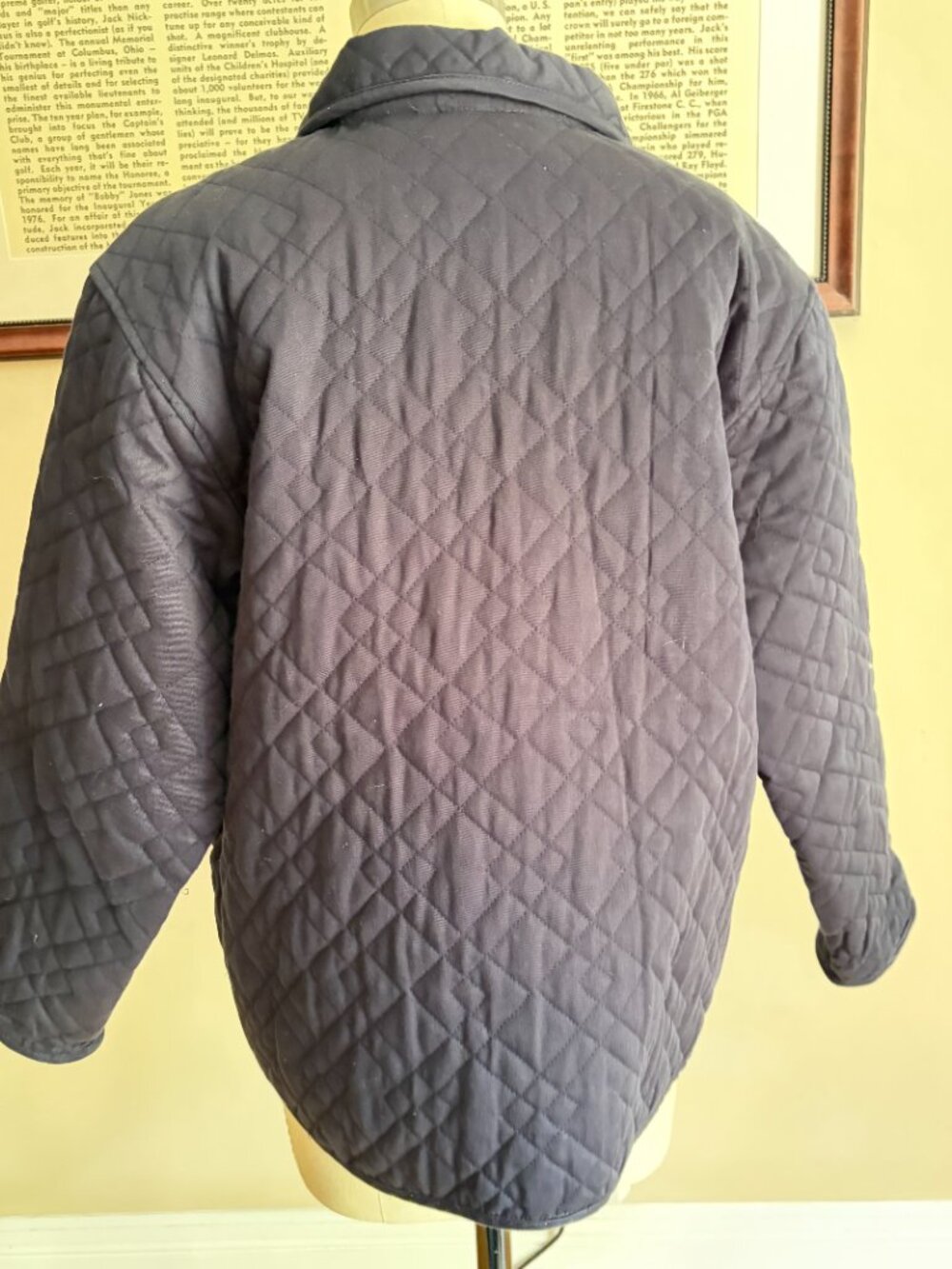 Keren Hart Navy Quilted Jacket Size Medium Vintage - Picture 3 of 6